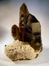 Smoky Quartz with Cleavelandite