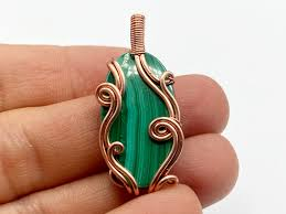 wire wrapped malachite